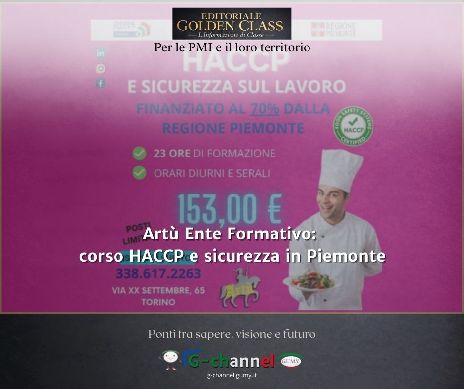 Artù Ente Formativo: corso HACCP e sicurezza in Piemonte
